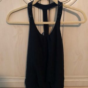 Express black sequined top